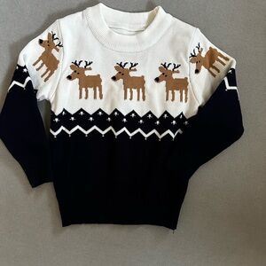 ✅3/$24 Toddler Reindeer Pattern Sweater